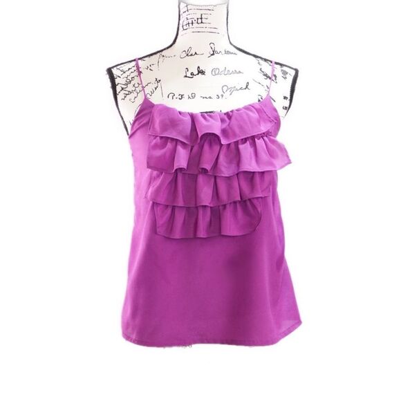 Forever21 Purple Ruffled Spaghetti Strap Top - Picture 1 of 6